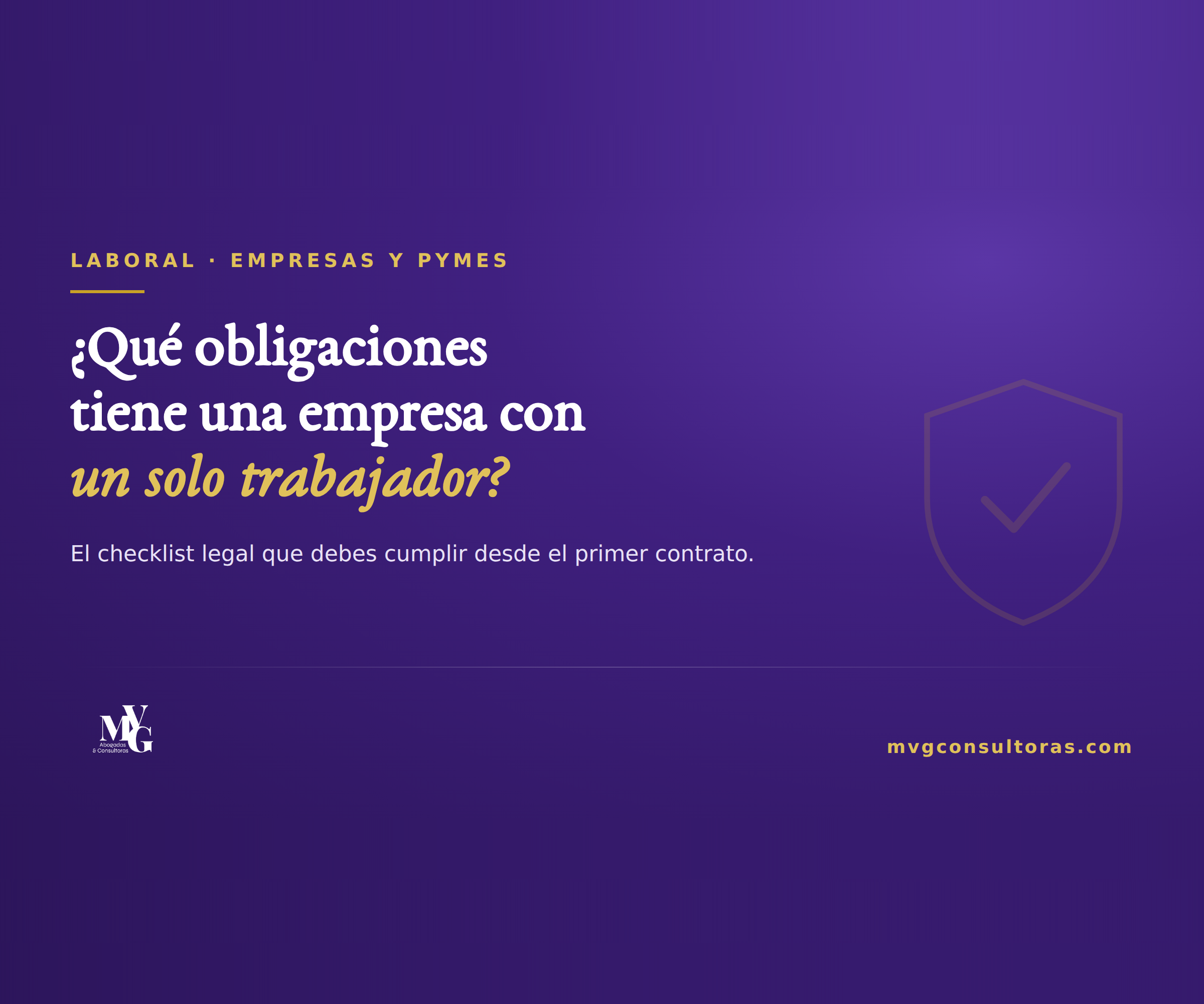 Portada del artículo sobre las obligaciones legales de una empresa con un solo trabajador